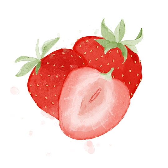 Aquarel strawberries